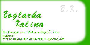 boglarka kalina business card